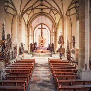 View into the nave of Merseburg Cathedral